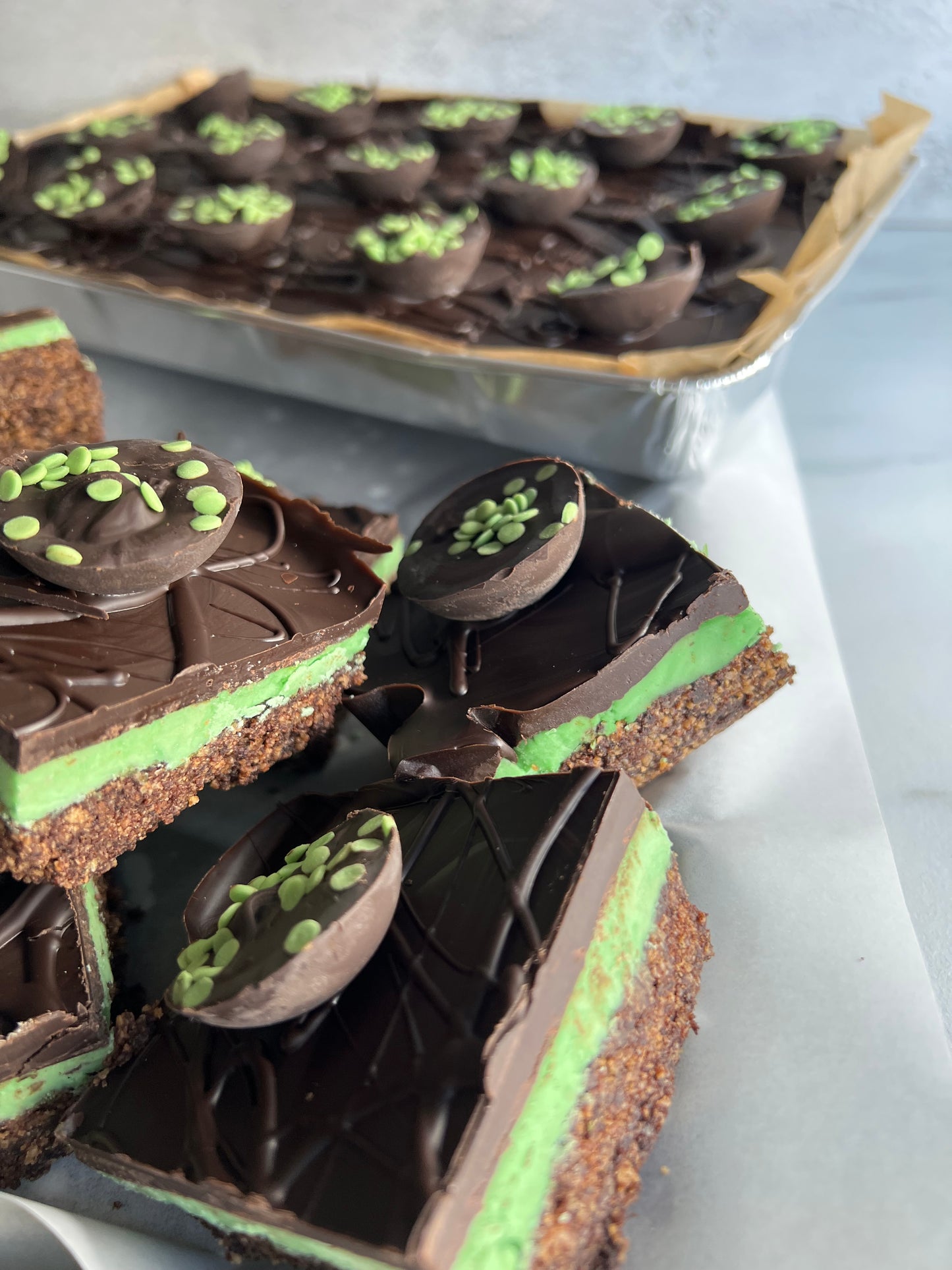 Minty Chocolate Slice