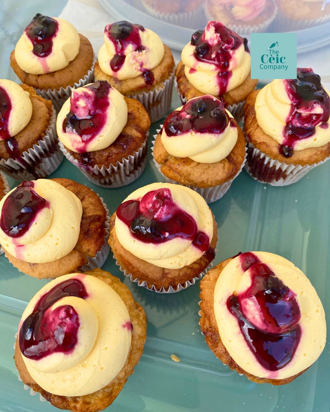 Blueberry & Custard Cupcakes